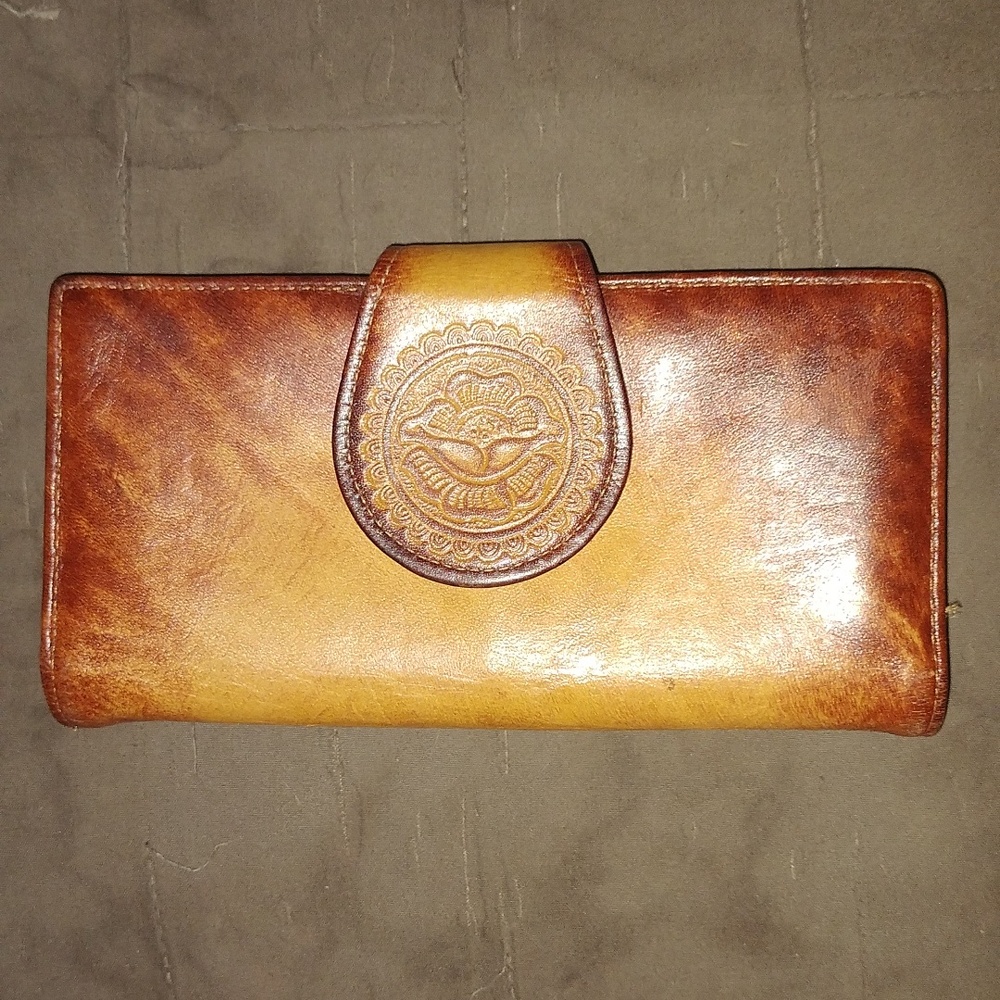 Vintage Top Grain Cowhide leather clutch